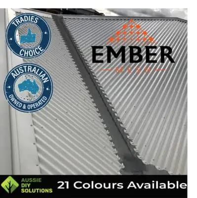 Corrugated ember guard valley kit ember mesh