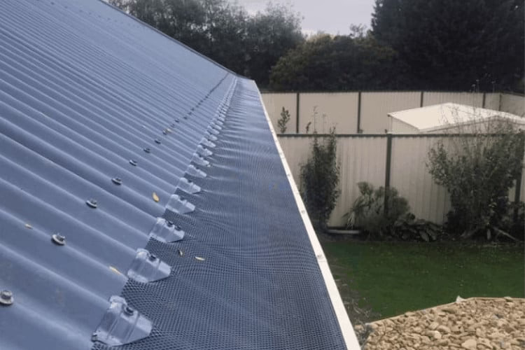 gutter guard on metal roof