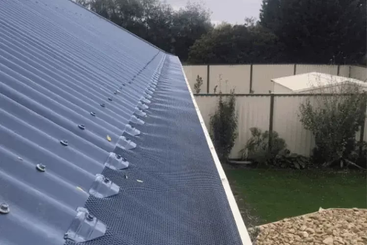 gutter guard on metal roof