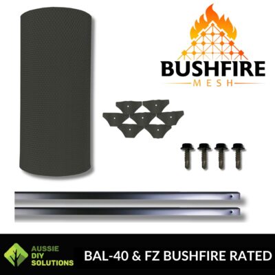 Bushfire protection mesh corrugated roof kit