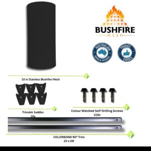 Bushfire protection mesh trimdek roof kit