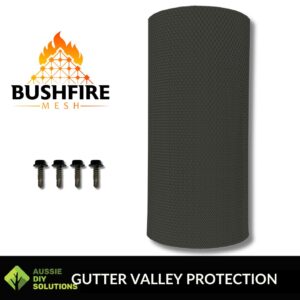 Bushfire protection mesh tile valley roof kit